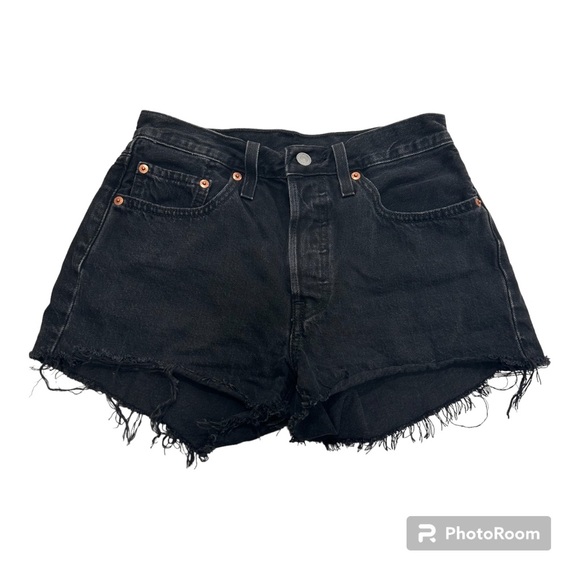 Levi's Pants - Levi's Women's Premium 501 Original Shorts Black Size 26 High Rise; Button fly